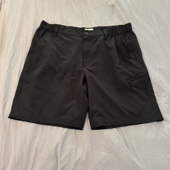 Weatherproof Vintage Hybrid Chino Solid Black Golf Shorts Size 36 9" Inseam - Picture 1 of 8